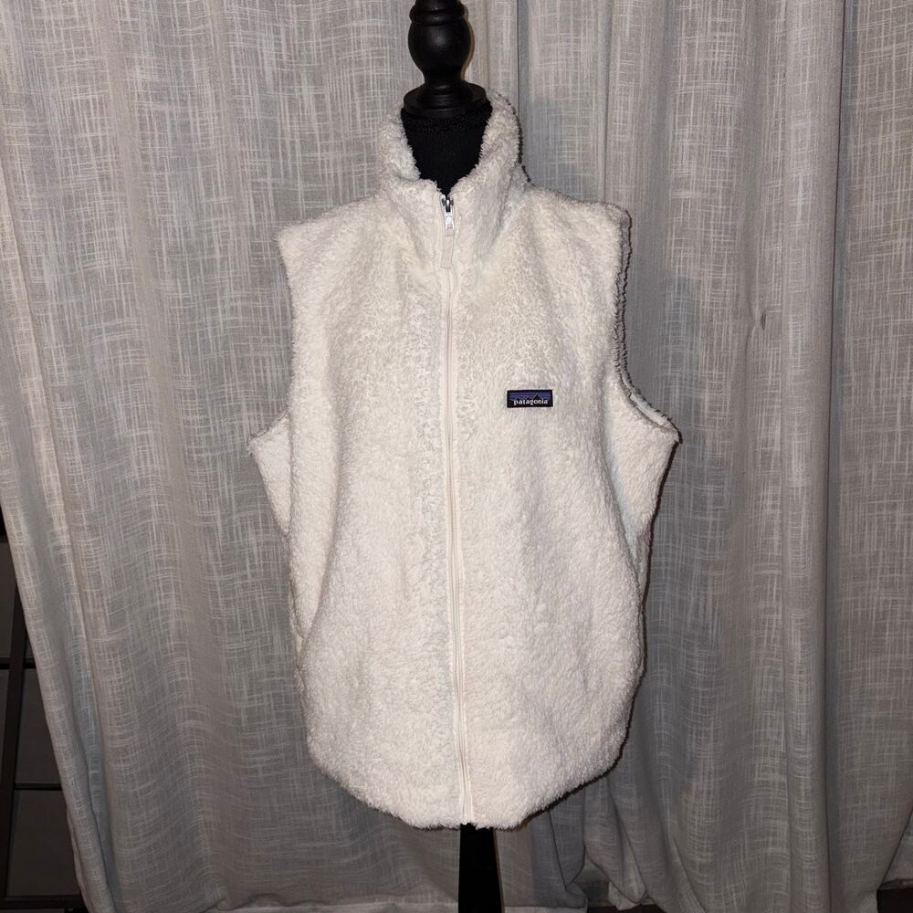 Patagonia Sherpa Fleece
 Vest, White-Size XXL Women’s
